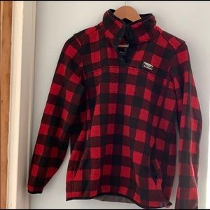 Buffalo plaid women’s snap pull over